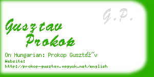 gusztav prokop business card